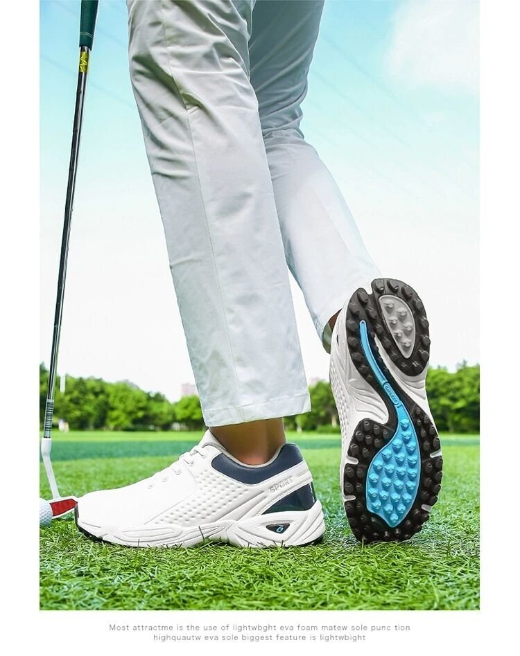 GRF-G606白 43 正規品 ゴルフシューズ メンズ スニーカー スパイクレス フィット感 軽量 動きやすい 運動靴 防水 耐久 練習場 40-47選_画像3
