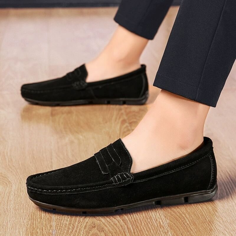 XX-CLQ899 чёрный 47 популярный новый товар # Loafer туфли без застежки кожа обувь мужской натуральная кожа обувь для вождения замша кожа удобный модный 38-47 выбор 
