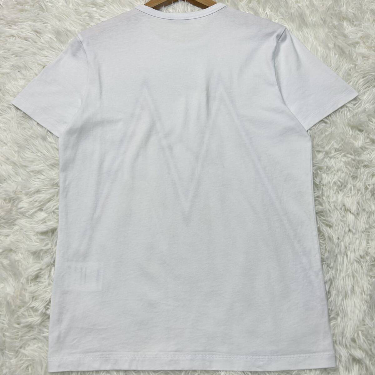 未使用級●MONCLER モンクレール ワッペンロゴ ビッグロゴ 半袖 クルーネック Tシャツ カットソー ホワイト 白 M相当 正規品 メンズ 春夏 _画像5