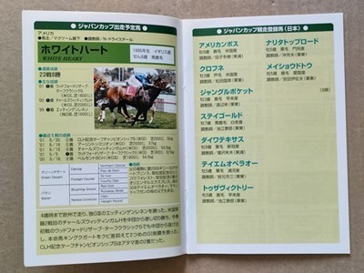 競馬 JRA 小冊子 JC JCD招待馬2001 [表紙テイエムオペラオー 和田・ウイングアロー サンフォードシチー / インディジェナス リドパレス他_画像1