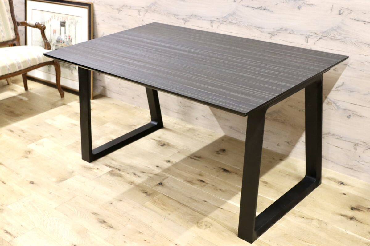 GMGS318○karimoku / カリモク ダイニングテーブル 食卓テーブル DA4580 ブラック スタイリッシュ モダン 定価9.46万_画像1