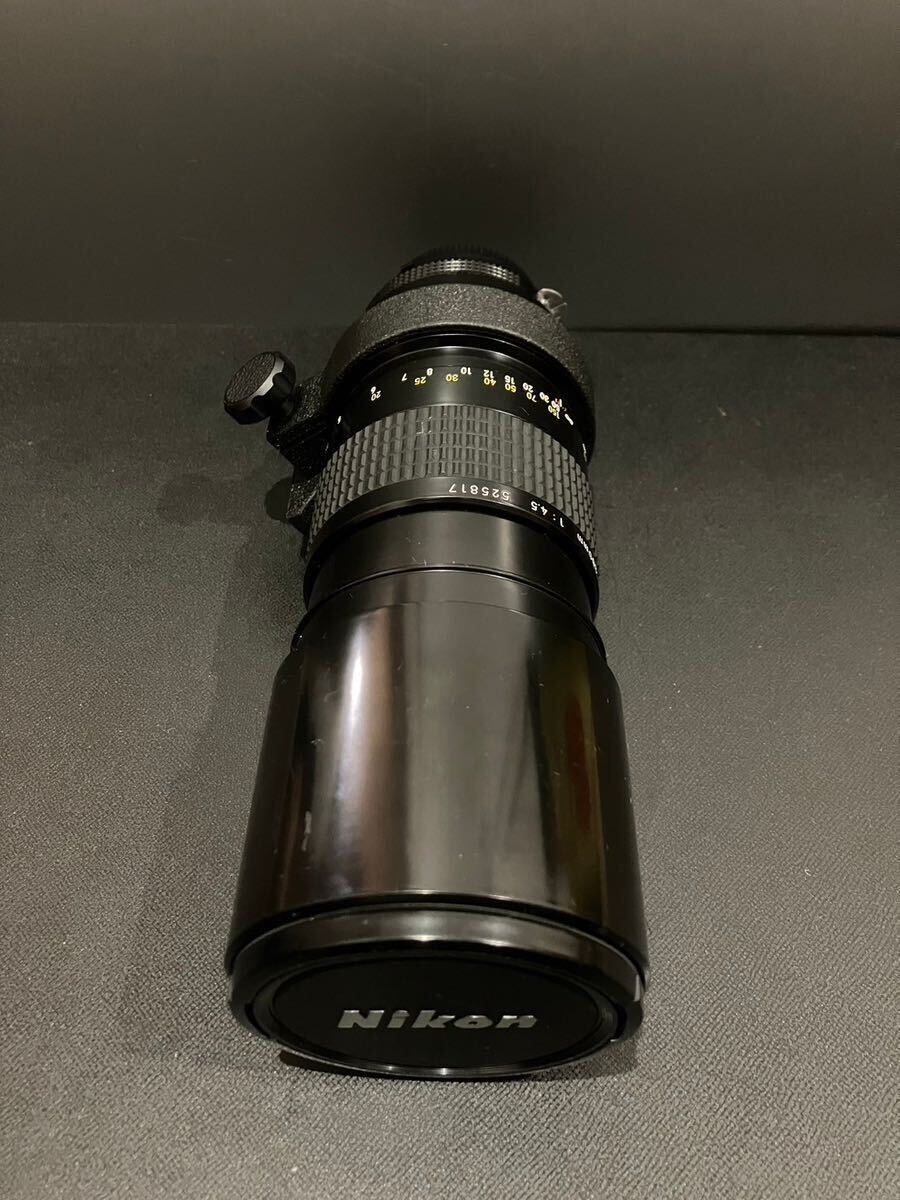 Nikon ニコン NIKKOR 1:4.5 300mm 交換レンズ 望遠レンズ 一眼レフカメラレンズ フォルム 一眼レフの画像8