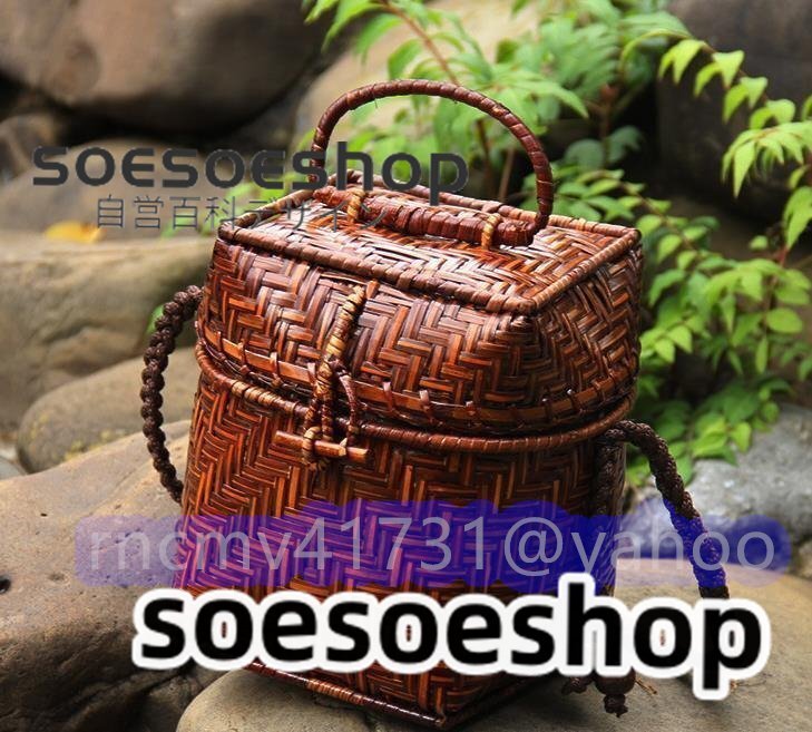  new goods appearance! bamboo braided up basket back handmade basket stylish shopping basket storage bag 