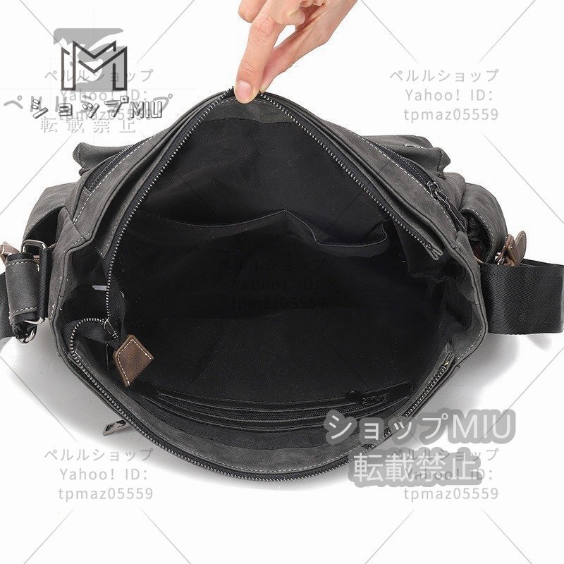  retro shoulder bag men's bag PU leather Mini shoulder bag outdoor business diagonal .. shoulder .. handbag gray 
