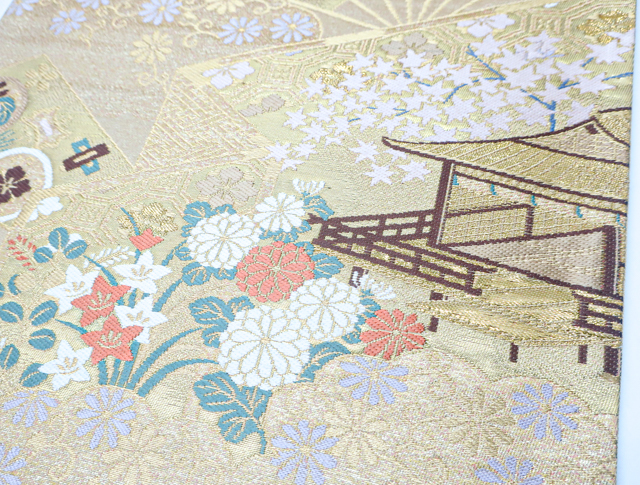《京都一輝堂》【着物】 袋帯 西陣織 純金箔二重織 金糸 24B-401_画像3