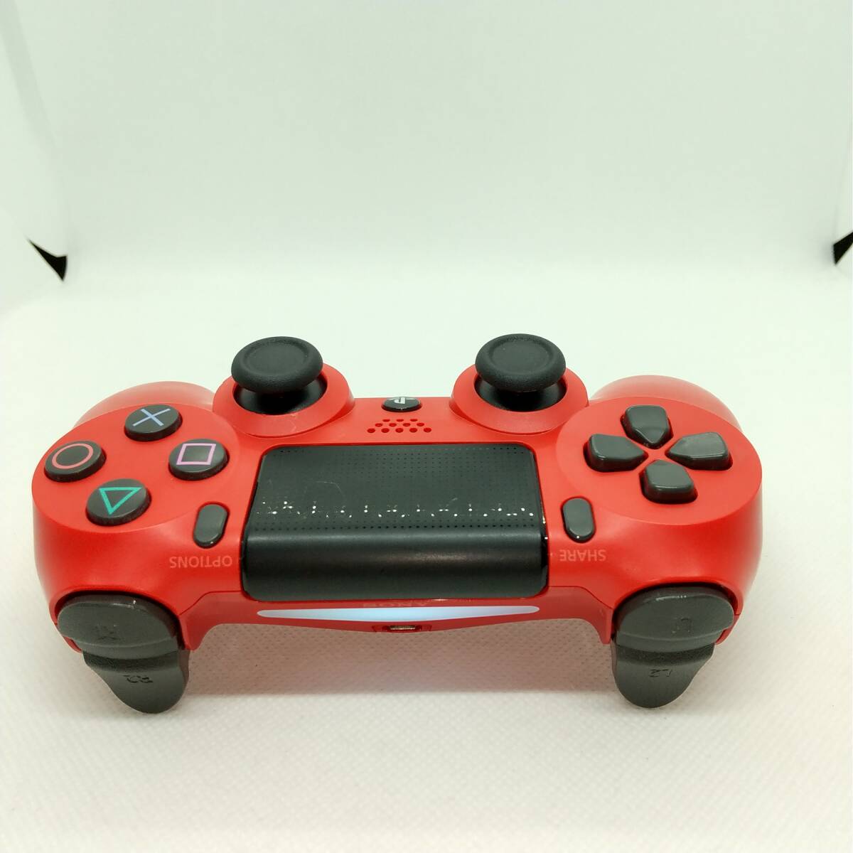 【SONY純正】①PS4 DUALSHOCK4　マグマ・レッド　赤　デュアルショック4　【完全動作品】