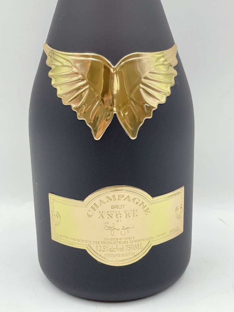 【未開栓】ANGEL CHAMPAGNE BRUT エンジェル ブリュット シャンパン ブラックボトル ゴールドラベル 5ｔｈ ANNIVERSARY (HA034)の画像3