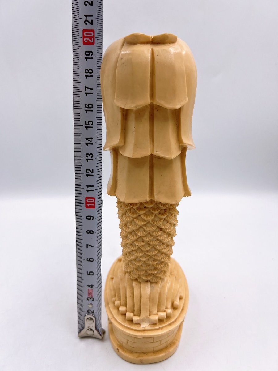 シンガポール マーライオン 樹脂練物 置物 高さ20cm 706ｇ 現状品【AA032】_画像9