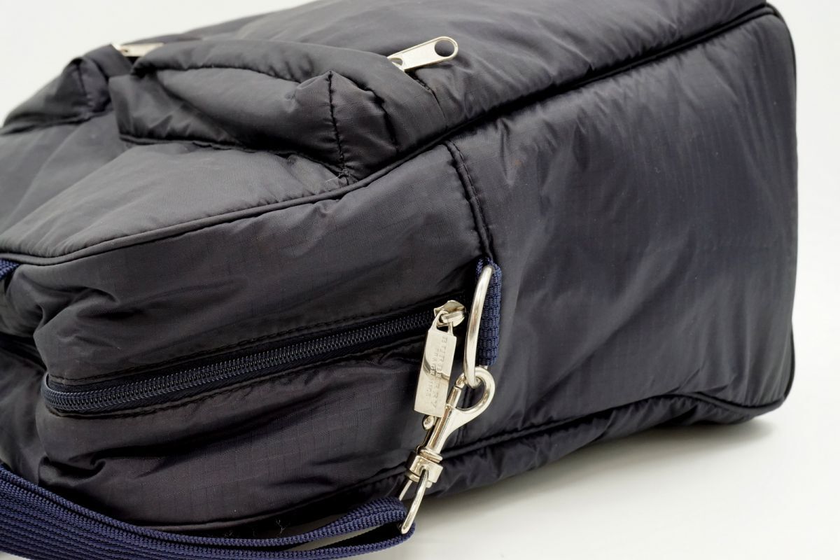 1 иен ~ Burberry 2way Large Boston плечо ручная сумочка большая сумка Unisex мужской нейлон темно-синий темно-синий Burberry 8296h