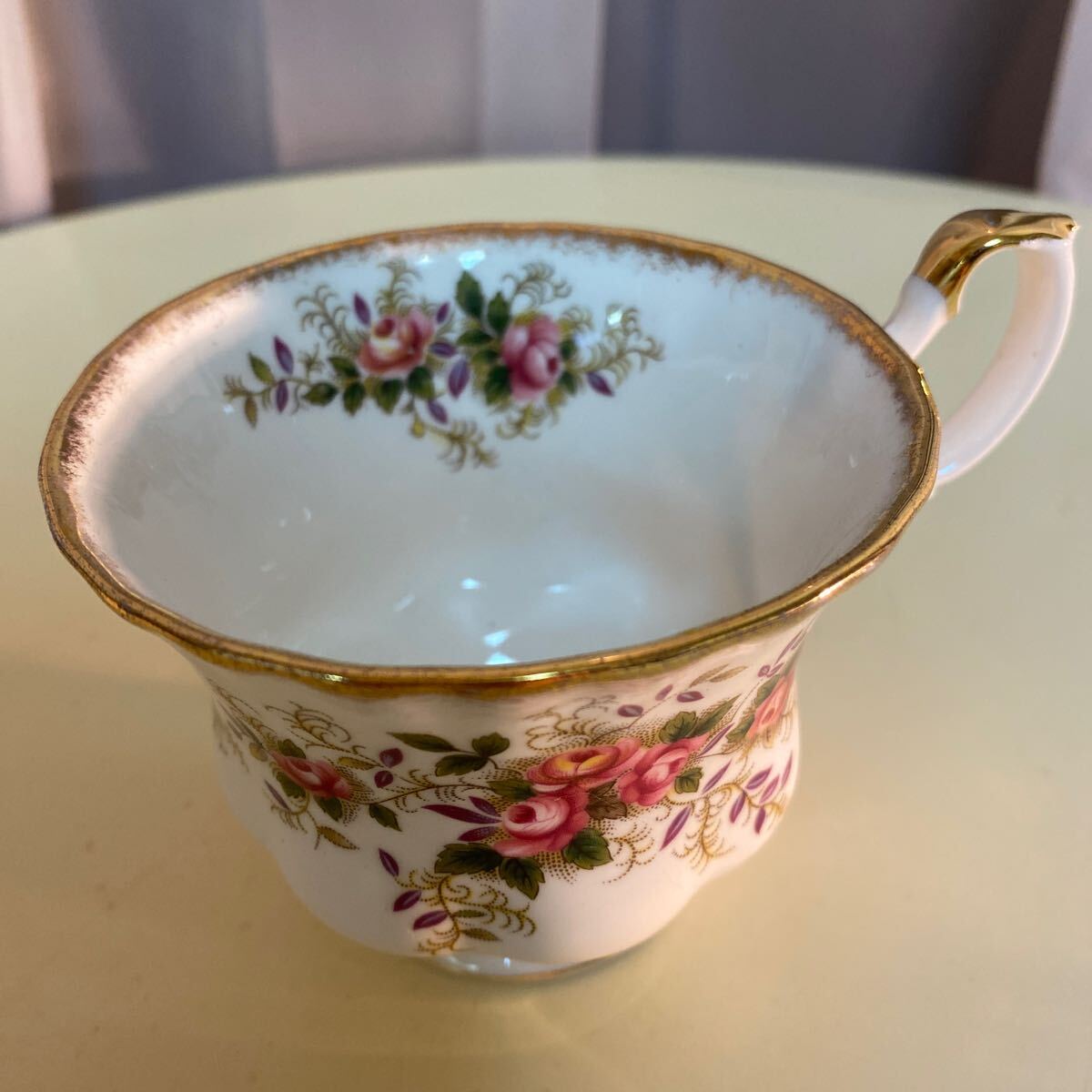 ROYAL ALBERT BONE CHINA ENGLAND 1994 rose rare goods te- cup 2 point set 