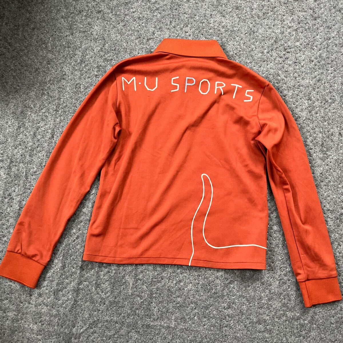 エムユースポーツ MU SPORTS ポロシャツ 長袖 犬日本製 ブラウン系 40 レディースの画像7