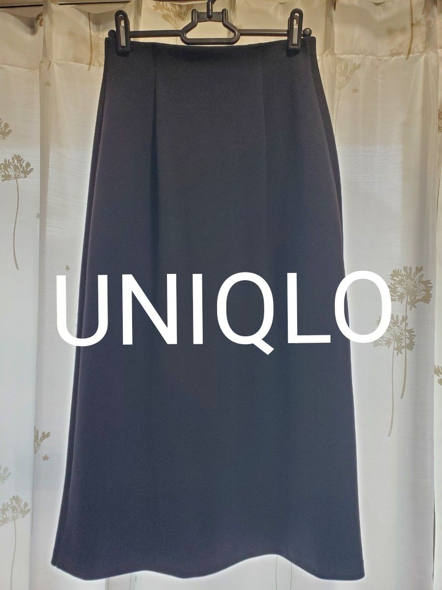 UNIQLO 黒 ストレッチ ロング スカート M ユニクロ