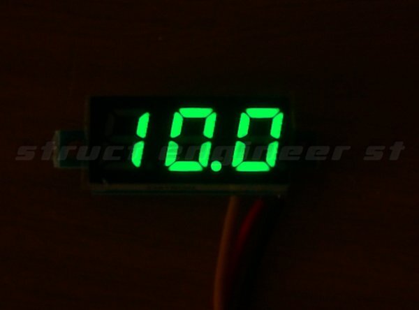 * бесплатная доставка * Mini цифровой вольтметр ( зеленый ) 0~30V LED измерительный прибор 24V 12V машина зеленый встроенный источник питания 