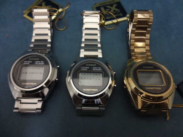 激レア、カシオ、CASIO、カシオトロン、X-１ ３個セット、１９７０年代製、時計店、デッドストック、昭和レトロ、ジャンクの画像2