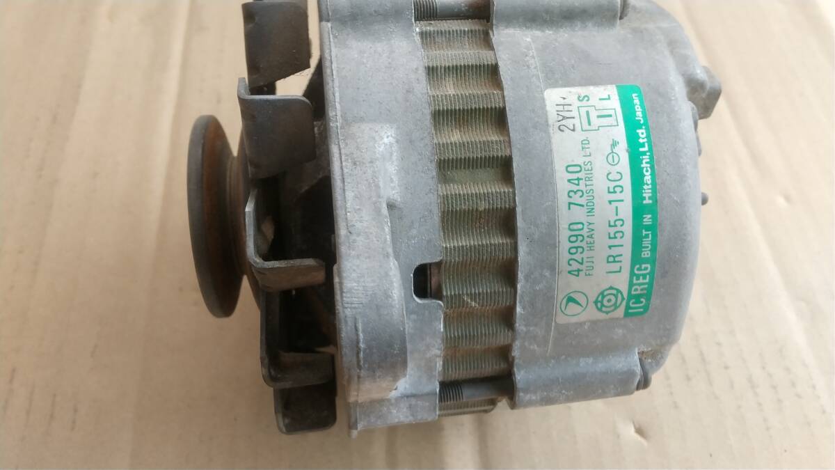 レオーネ　AB5 RX　オルタネーター　ダイナモ　ヒタチ LR155-15C 42990-7340 EA63 EA71 EA81 EA82 AB2 AB3 AB4 AM2 AM3 AM5 AJ5 AF3 AF5