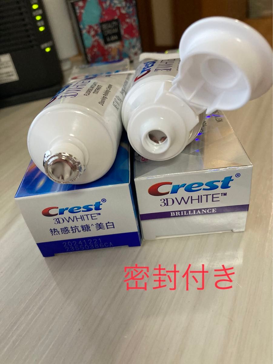 熱感Crest クレストホワイト二ング　ミカたホワイト歯磨き粉　歯磨き粉　ブリリアンス  WHITE ホワイトニング 歯磨き粉