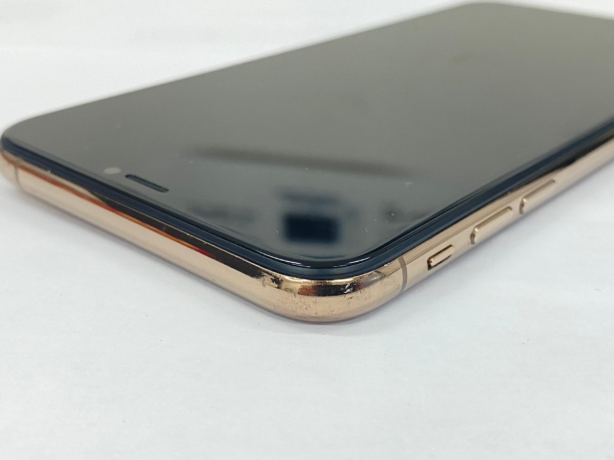 ジャンク品 SIMフリー iPhoneXS Max 64GB ゴールド ネットワーク利用制限：○ バッテリー：88％ 本体のみ 背面割れ 管理番号11-15の画像5