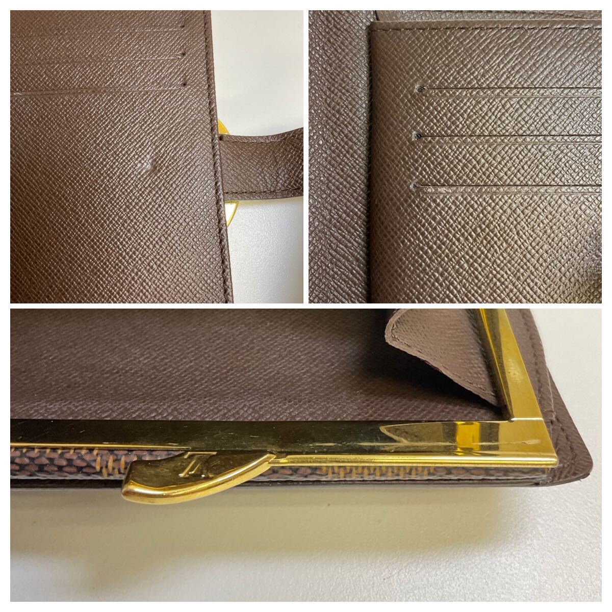 営MK39-60Y LOUIS VUITTON ルイヴィトン ダミエ ポルトフォイユ ヴィエノワ 財布 シリアルナンバーMI0096 W約13.5cm H約9.5cm D約2.5cmの画像10