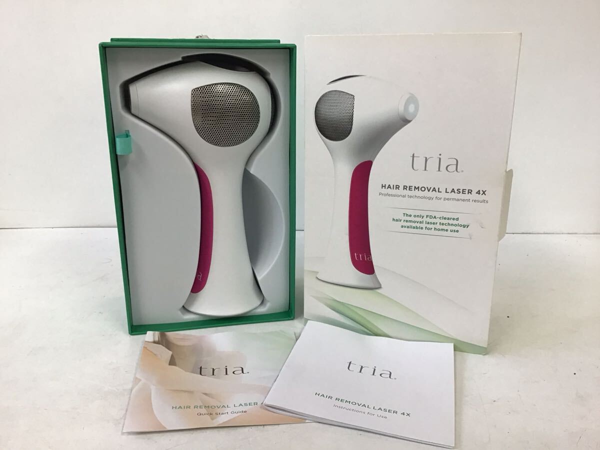 ○営HM012-A12さS60【埼玉発】tria HAIR REMOVAL LASER 4Xトリア・パーソナルレーザー脱毛器4X フューシャピンク ※通電確認済みの画像1