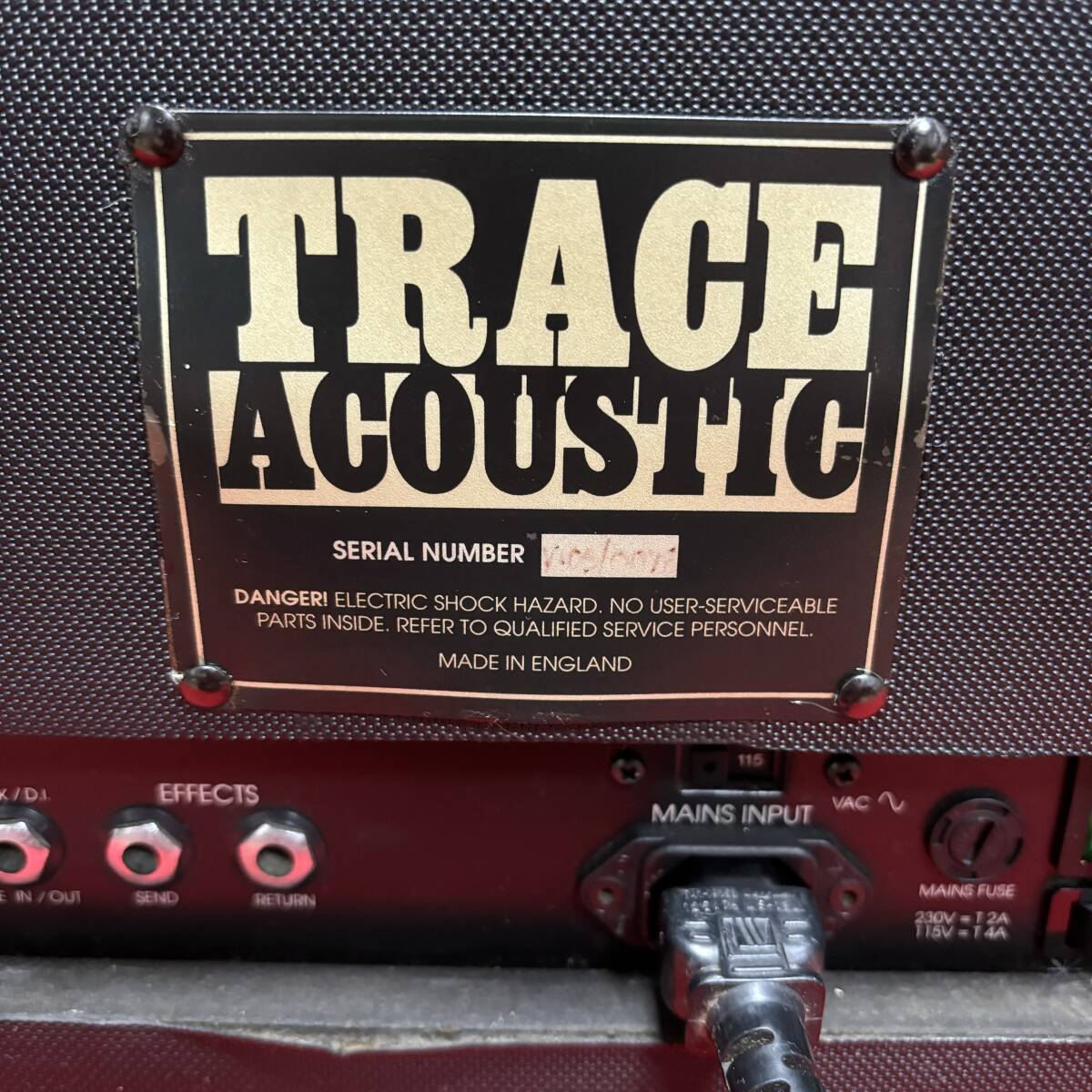 TRACE ACOUSTIC TA50 アコースティックアンプ ギターアンプ イギリス製 リバーブ、センドリ、ノッチ搭載で即戦力です！！1990年代 の画像9