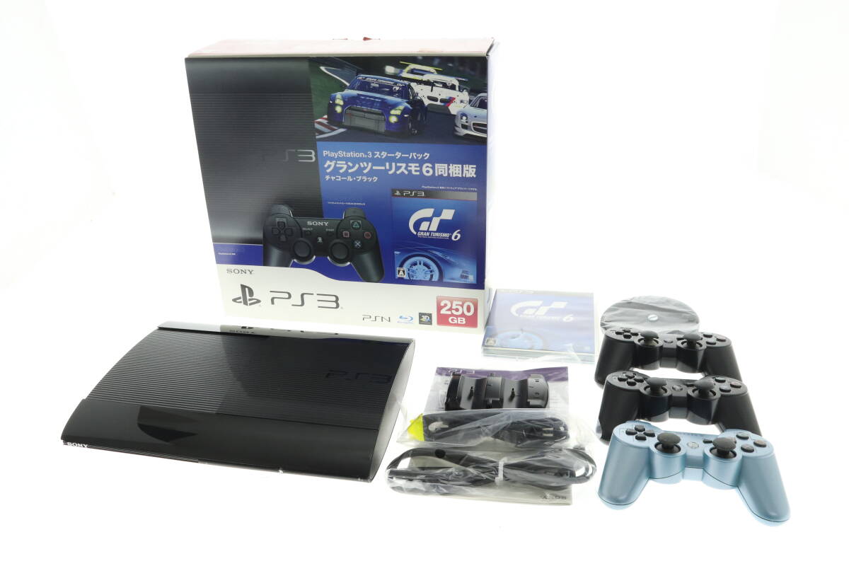 VMPD6-34-81 SONY ソニー playstation3 PS3 プレステ3 MODEL CECH-4200B 本体 グランツーリスモ6 同梱版 通電確認済み ジャンク_画像1