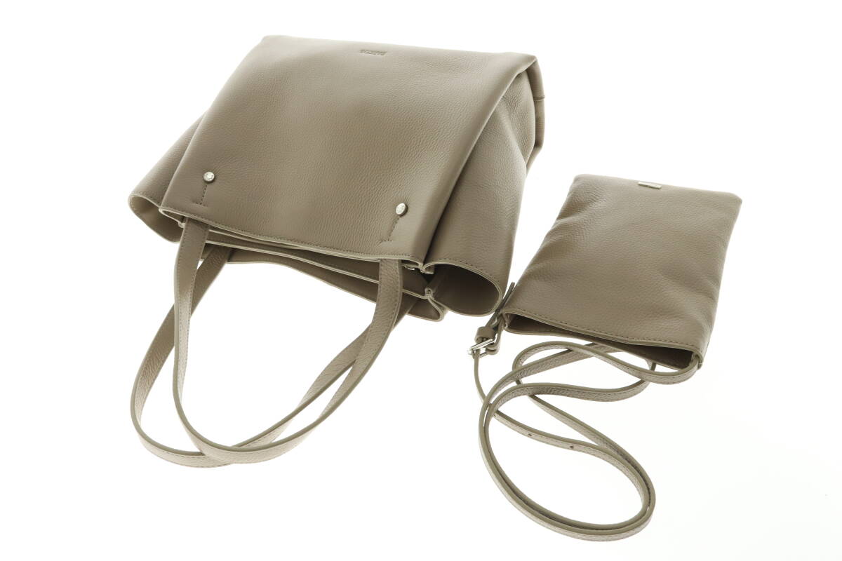 VMPD6-34-18 BARCOS bar kos большая сумка сумка на плечо небольшая сумочка кожа 2 позиций комплект продажа комплектом женский серый ju б/у 