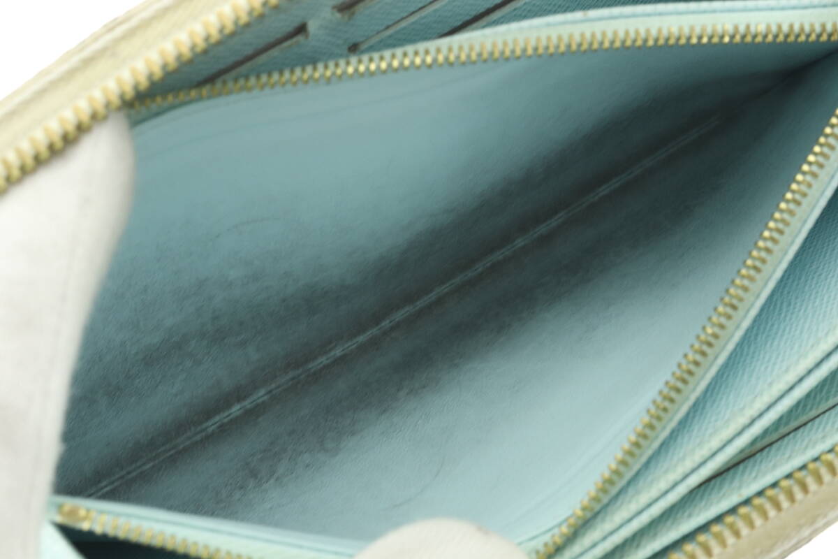 VMPD6-44-50 ルイヴィトン 長財布 バイ ザ プール ジッピーウォレット モノグラムジャイアント ユニセックス ブルー 保存袋付き 中古