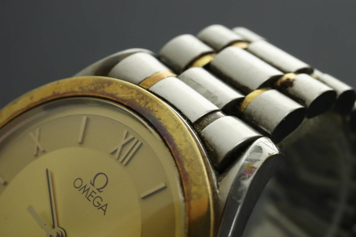 LVSP6-4-67 7T044-37 OMEGA Omega wristwatch MAISON FONDEE EN 1848 Date Rome n round self-winding watch approximately 90g men's Gold operation goods used 