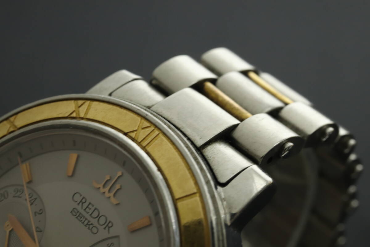 LVSP6-4-61 7T044-31 SEIKO Seiko wristwatch 4S77-0020 Credor 18KT SS YG pacifique self-winding watch approximately 138g men's combination Junk 