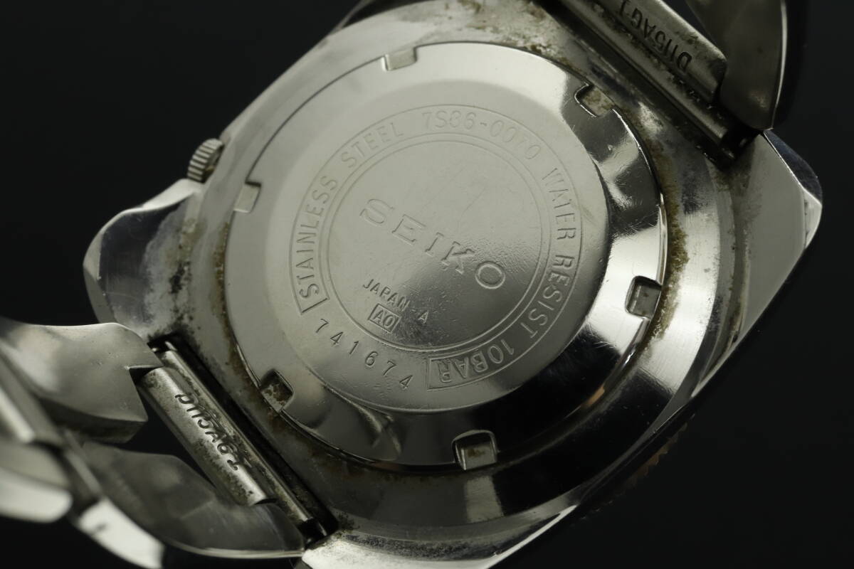 LVSP6-4-63 7T044-33 SEIKO セイコー 腕時計 7S36-0070 5 ファイブスポーツ デイデイト 自動巻き 約124g メンズ シルバー 動作品 中古の画像7
