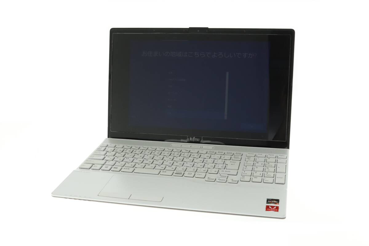 VMPD6-44-38 FUJITSU 富士通 ノートパソコン ノートPC FMVA50E1W LIFEBOOK Windows 10 HOME AMD Ryzen 7 3750H 8GB 初期化済 中古の画像1