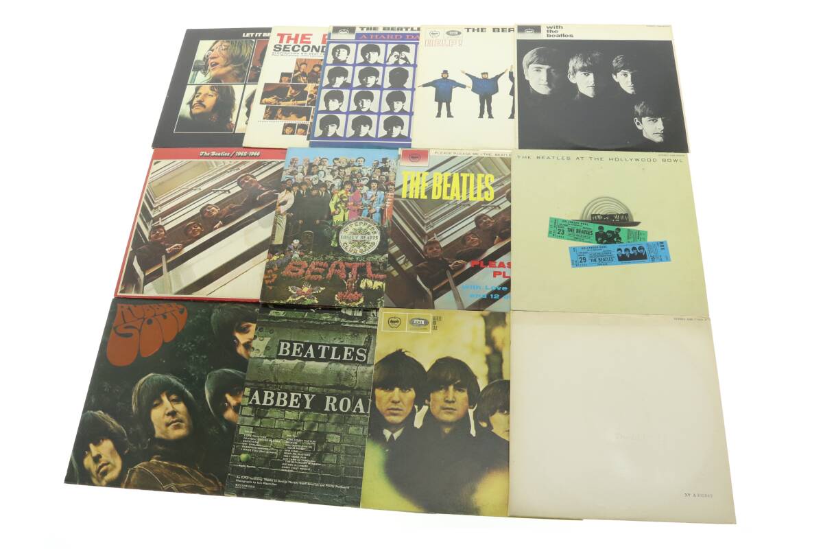 VMPD6-45-11 THE BEATLES ザ ビートルズ レコード LET IT BE HELP! A HARD DAYS NIGHT PLEASE PLEASE ME アルバム 等 13点セット 中古の画像1
