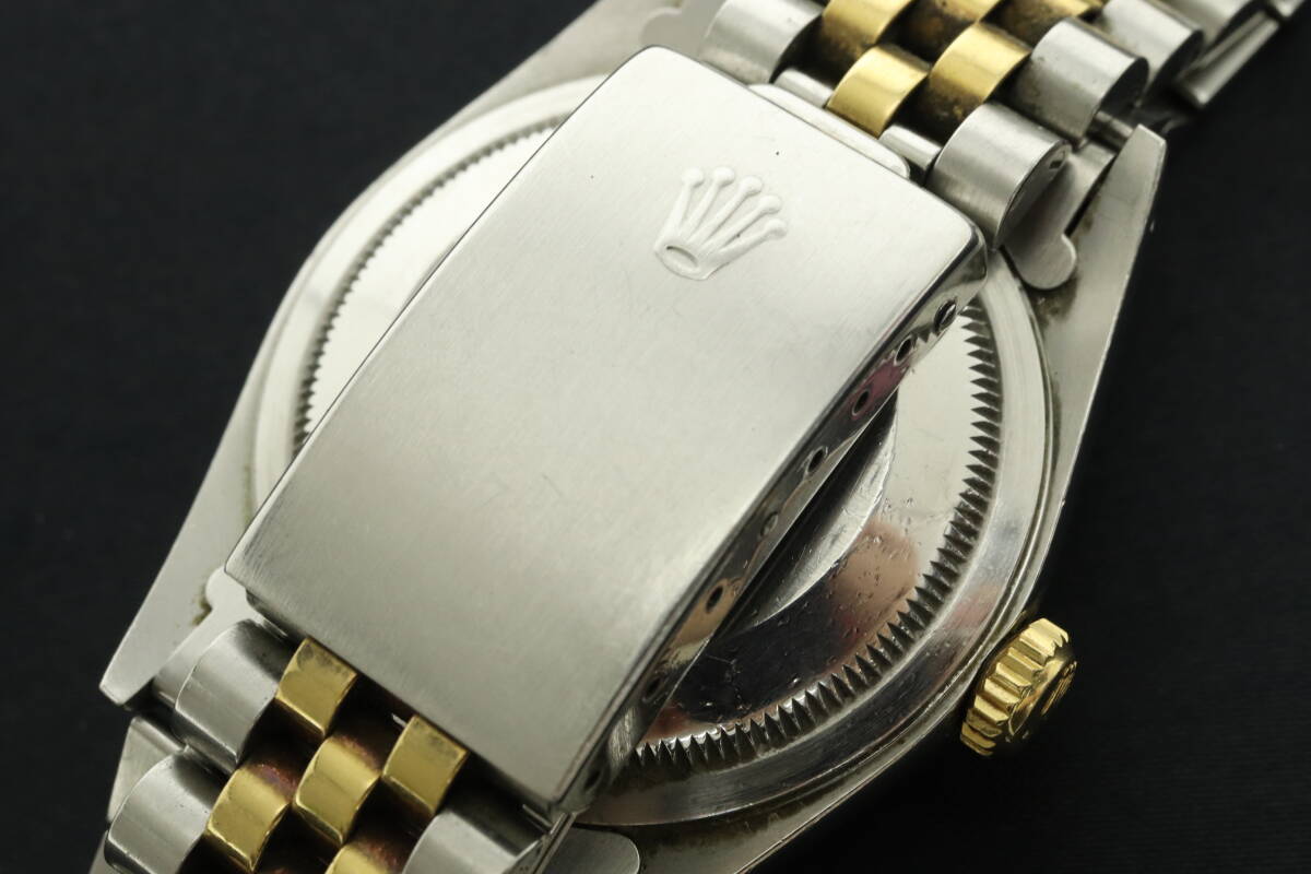 LVSP6-4-70 7T044-40 ROLEX ロレックス 腕時計 16233 オイスターパーペチュアル デイトジャスト X番 約105g メンズ コンビ 動作品 中古_画像7