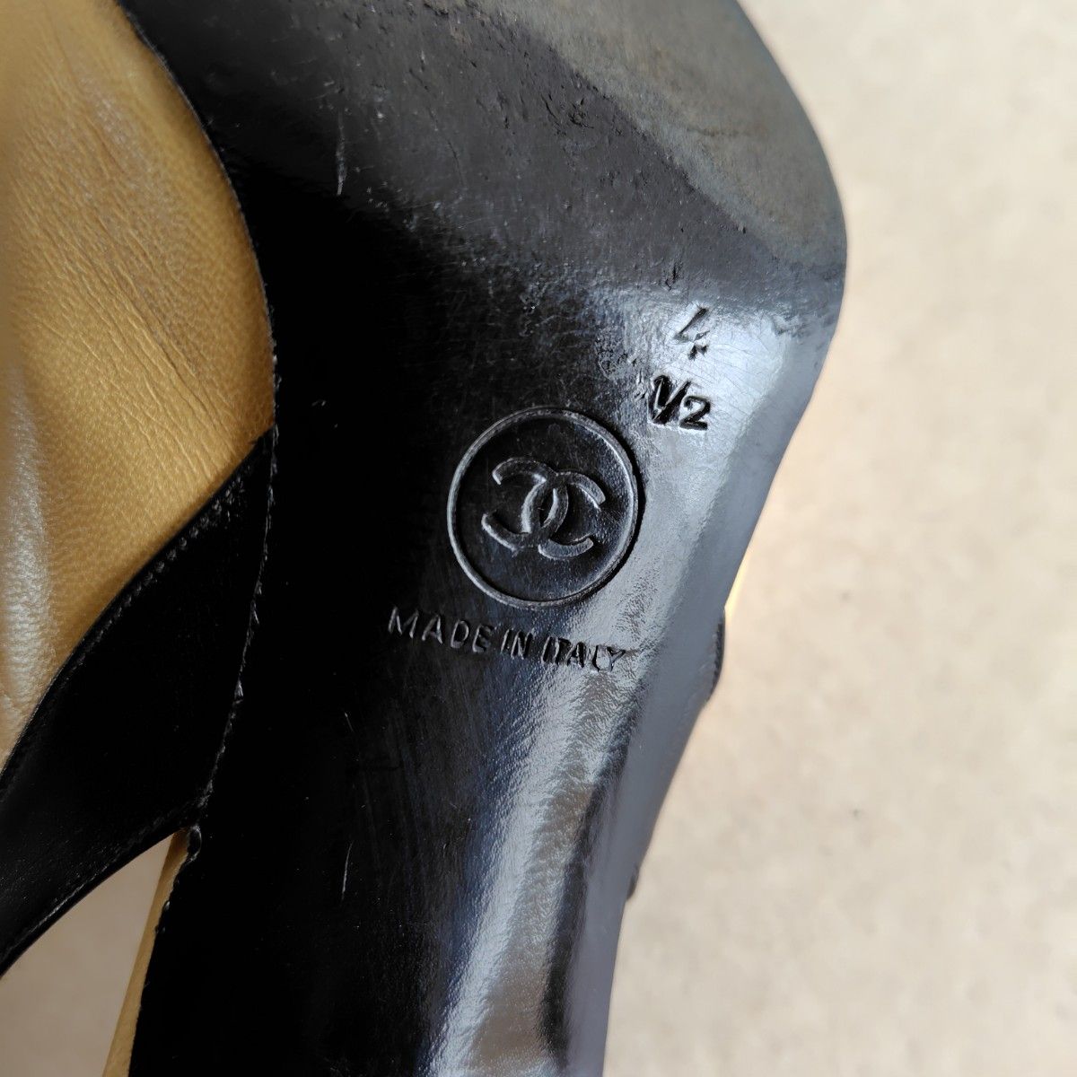 CHANEL シャネル パンプス 21 5cm スリングバック バイカラー CHANEL シャネル パンプス 21 5cm スリングバック バイカラー