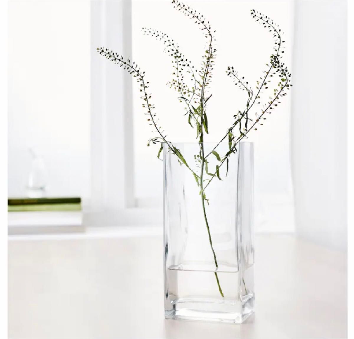 IKEA イケア　レクタンゲル　花瓶　クリアガラス　22 cm フラワーベース