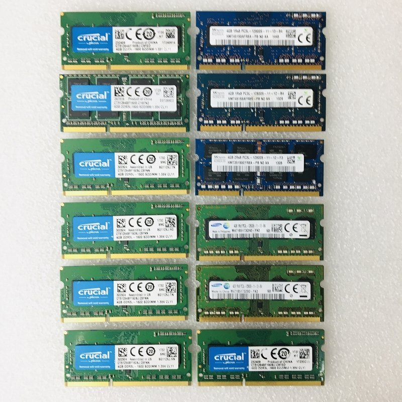 [Использовалось] 204-контактный / DDR3 / PC3L-12800 / 4 ГБ / Набор памяти для ноутбука 10 штук