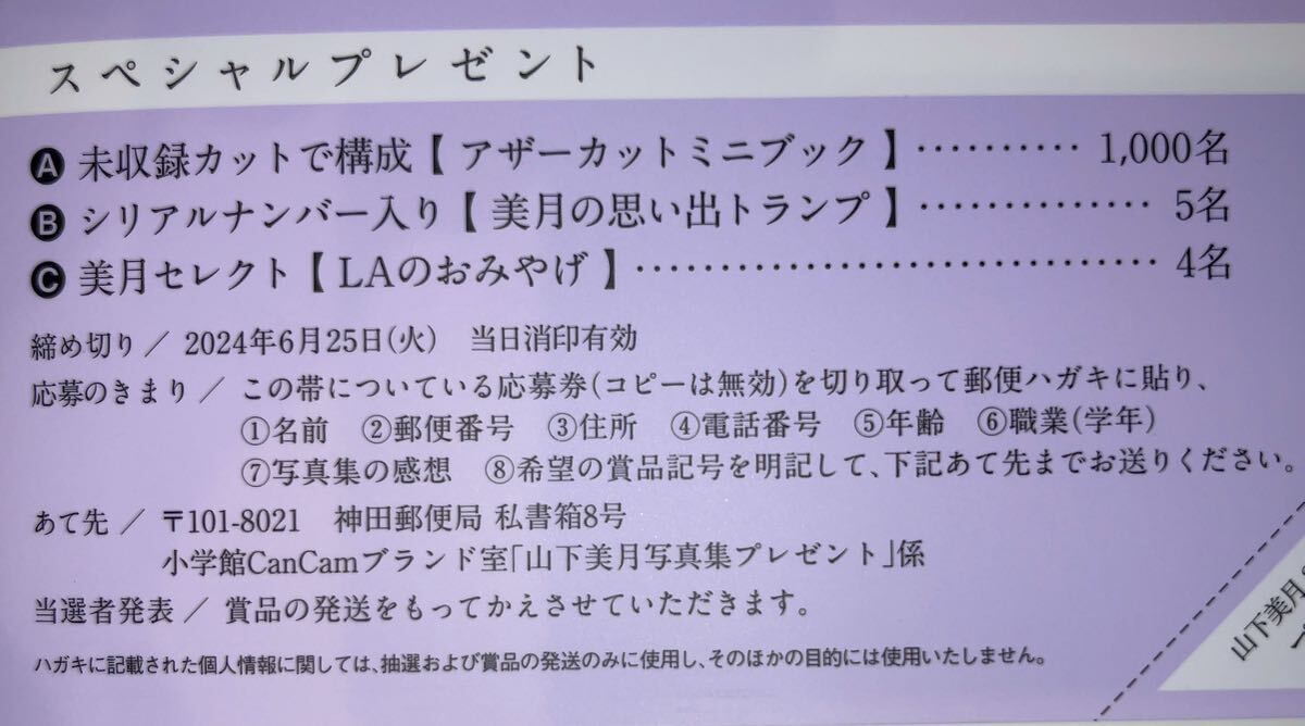 ★乃木坂46 山下美月 2nd写真集 『ヒロイン』 プレゼント応募券の画像2