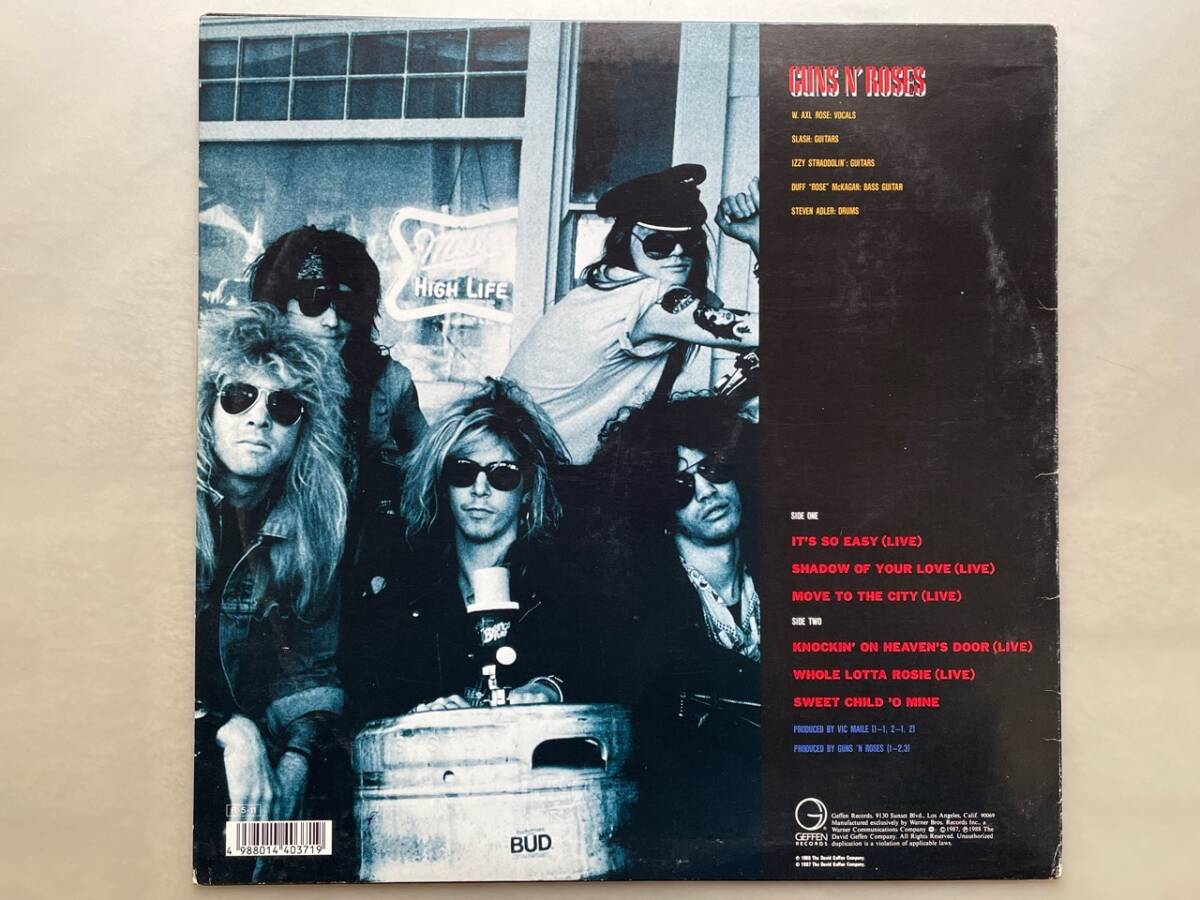 ガンズ・アンド・ローゼズ「ライヴ・フロム・ザ・ジャングル」Guns N' Roses/EP 国内盤 発禁レイプジャケの画像2