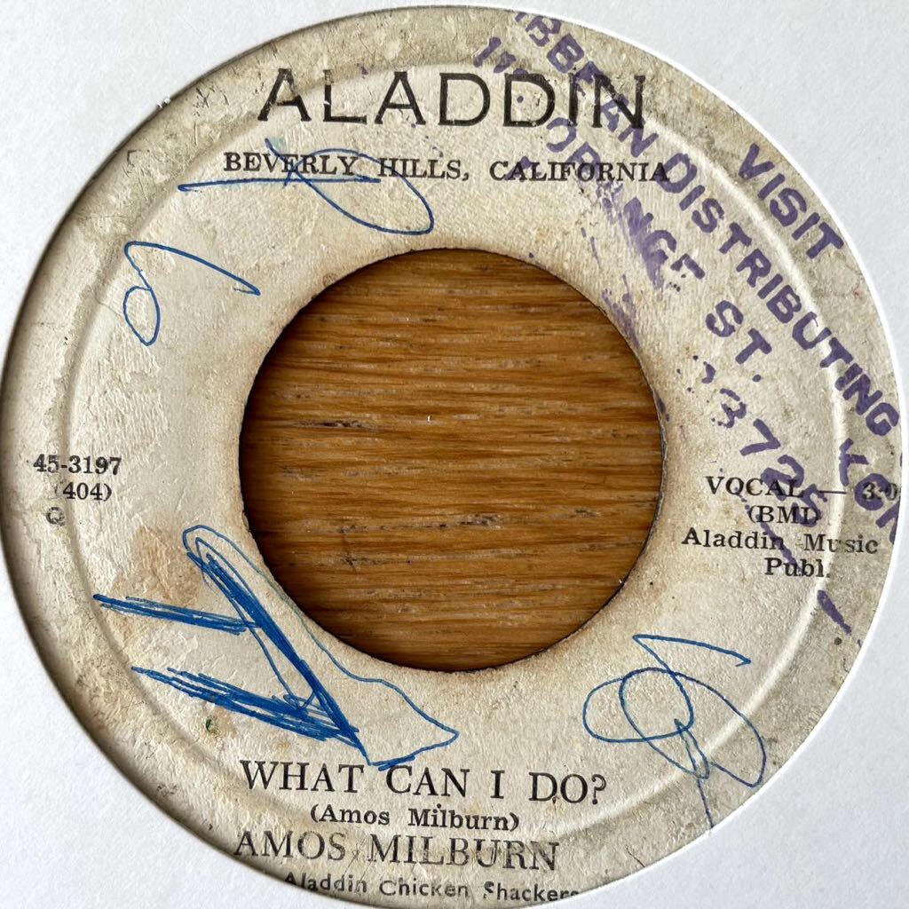 7'' Amos Milburn And His Aladdin Chickenshackers One Scotch, One Bourbon, One Beer/What Can I Do? 50s R&B jive mods gaz ska 60sの画像2