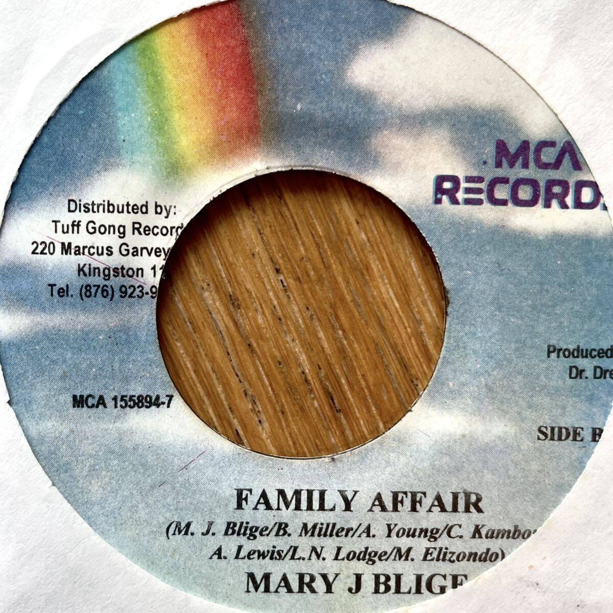 7'' Mary J. Blige/Family Affair MCA Records Jamaica R&B Hip Hop reggae dancehall dr.dre tuff gong メアリーJ. ブライジ ヒップホップの画像2