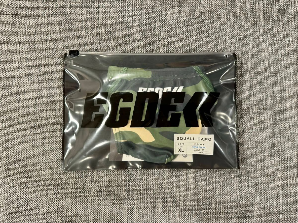 EGDE≪ SQUALL CAMO スーパーローライズ スイムビキニ  競パン　Green