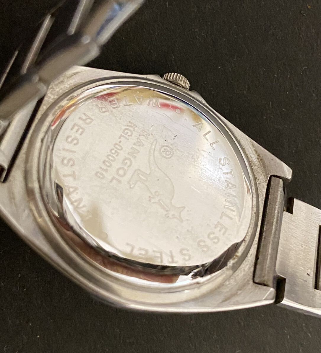 KANGOL カンゴール 腕時計 クォーツ KGL-050010 ブラック シルバーカラー メンズ ウォッチ watch 金属ベルト 未稼働品の画像6