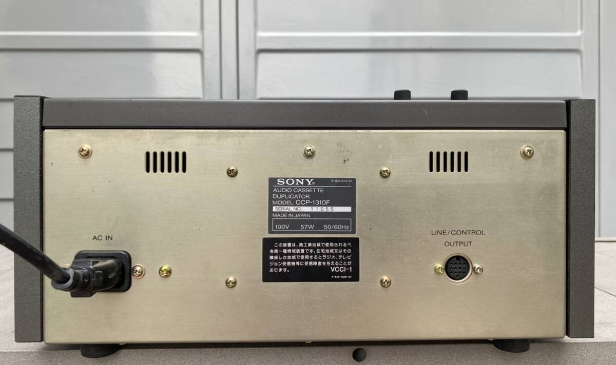 【希少】SONY カセットテープデュプリケーター CCP-1310F ソニー 両面高速ダビング TAPE カセットデッキ 複製 日本製 通電確認済の画像5