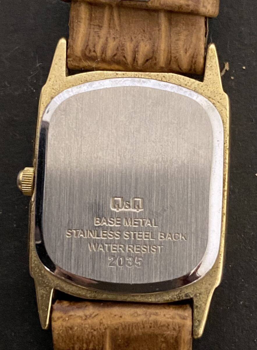 CITIZEN Q&Q Falcon QUARTZ クォーツ 腕時計 2035 皮ベルト 未稼働品の画像6