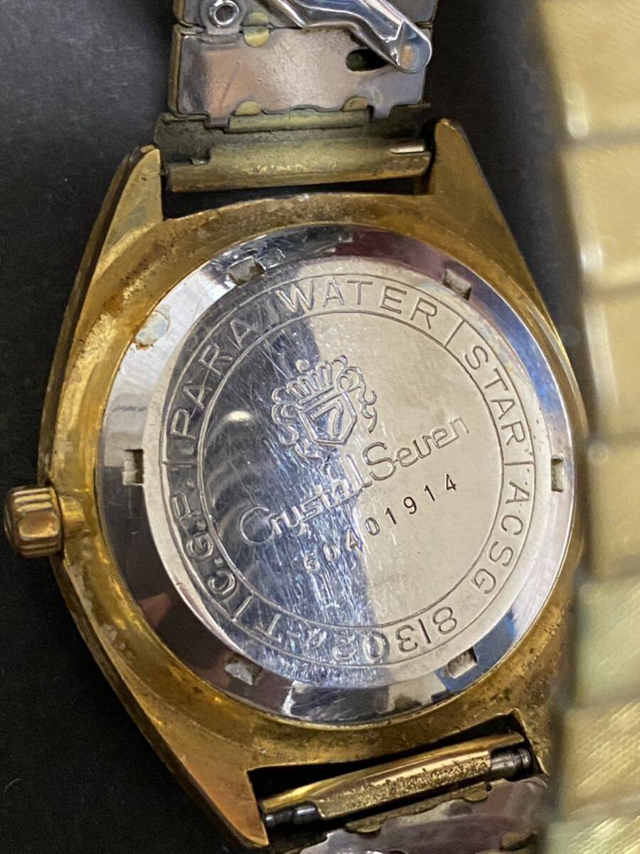 【稼働品】CITIZEN Crystal Seven 27石 ACSG 81302a-T シチズン クリスタルセブン 自動巻 腕時計 金属ベルト 1966年 昭和レトロ ビンテージの画像6