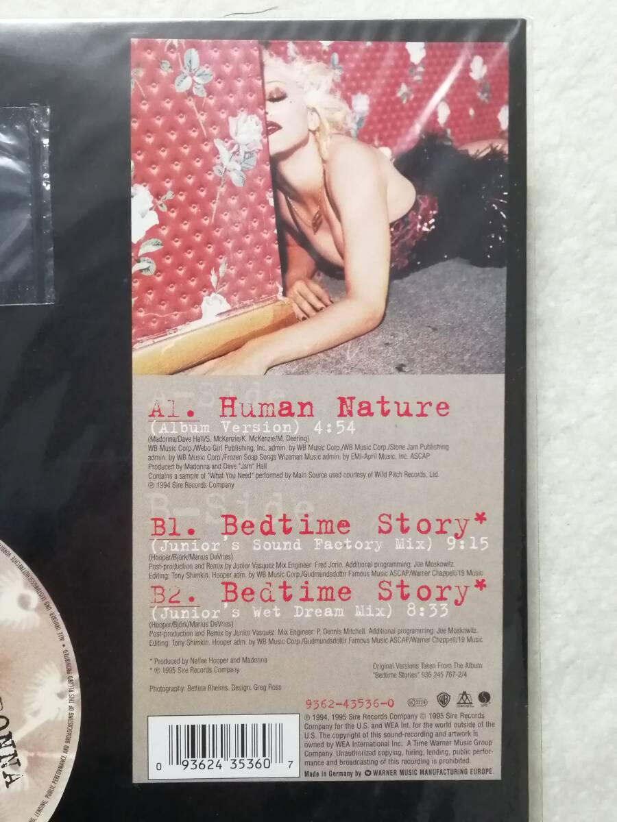 【新品同様】Madonna Human Nature / Bedtime Story 12” Maxi 独オリジナル マドンナ ヒューマン・ネイチャー/ベッドタイム・ストーリーの画像2