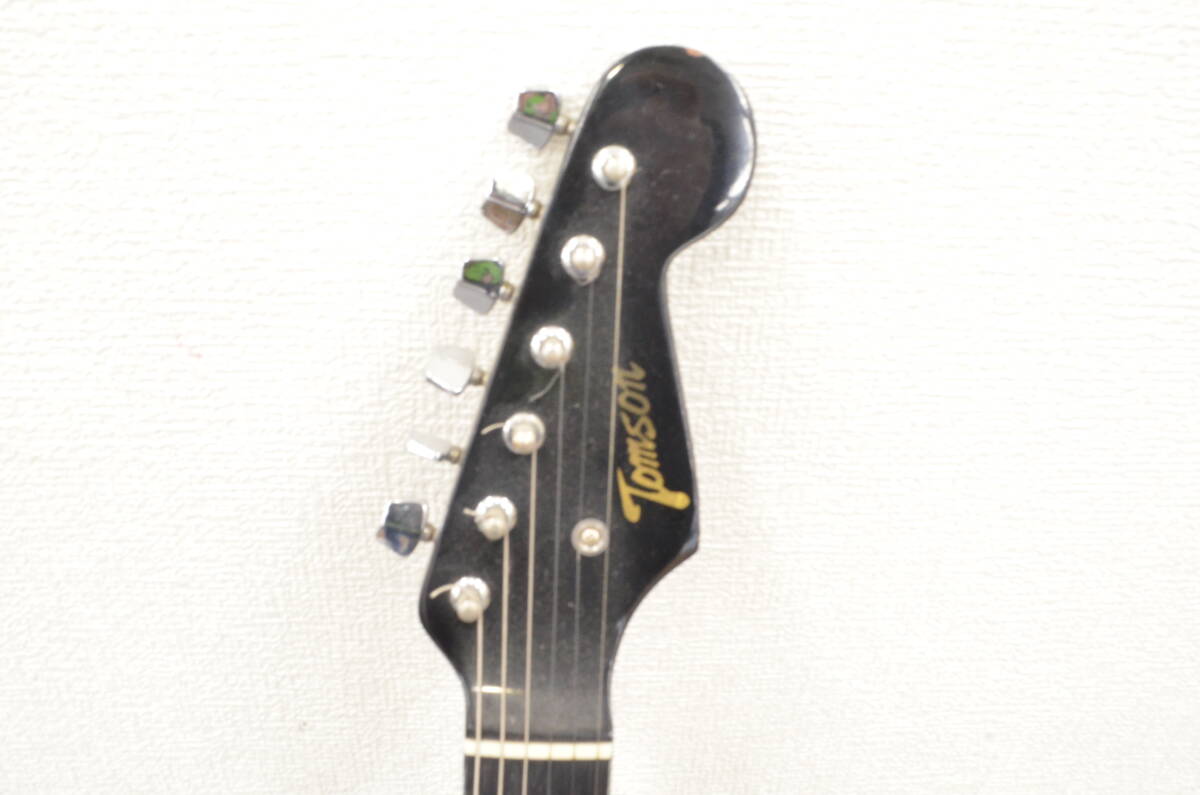 K★tomson トムソン エレキギター ブラックカラー 弦楽器 ソフトケース付き★_画像3