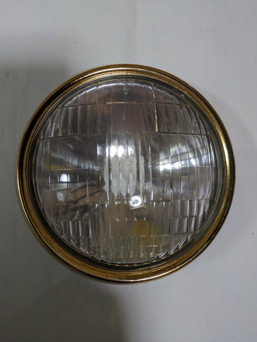 ヤマハ RD50 2U2 ヘッドライト ライトリム ゴールドメッキ ジャンク品の画像1