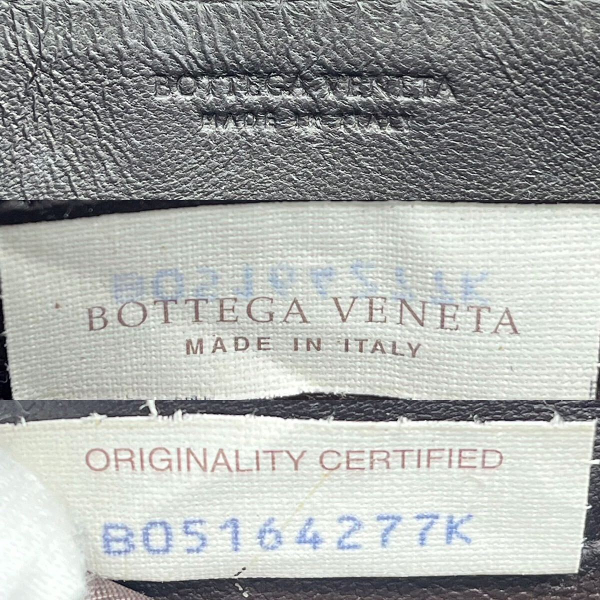 2205 廃盤 人気● BOTTEGA VENETA ボッテガヴェネタ 長財布 イントレチャート レザー メンズ ラウンドジップ コイン カード ブラウン 本革の画像10