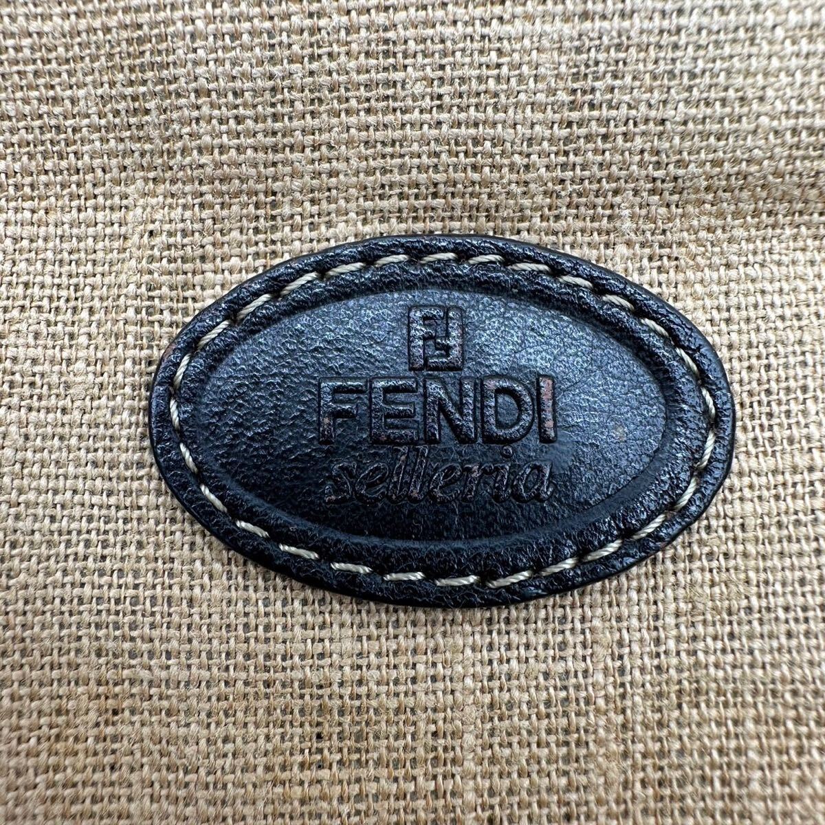 2228 希少 近年● FENDI フェンディ トートバッグ ビジネスバッグ ズッカ柄 レザー キャンバス A4可 メンズ レディース セレリア 8BH173_画像10